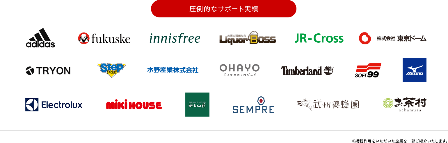 圧倒的な取引実績